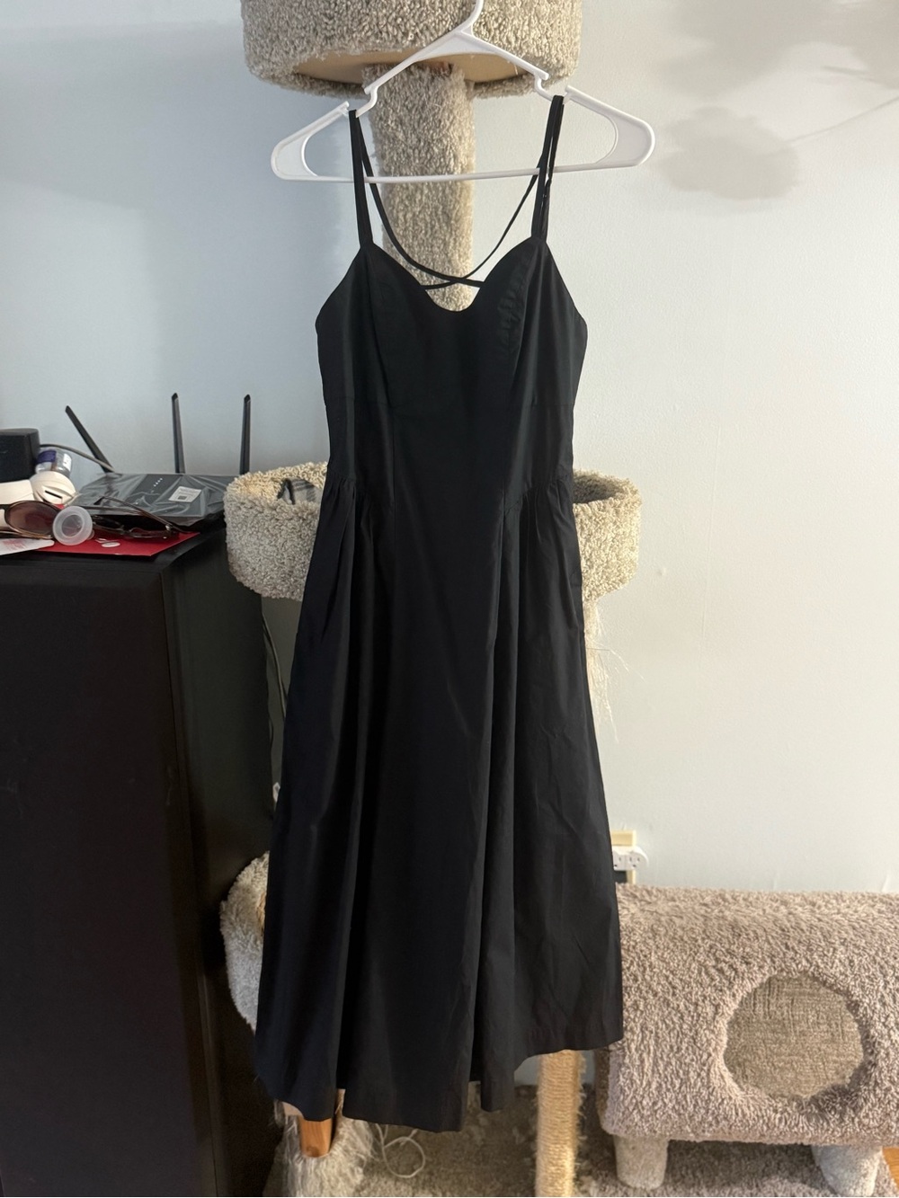 a new day Black Strappy V-Neck Midi Dress